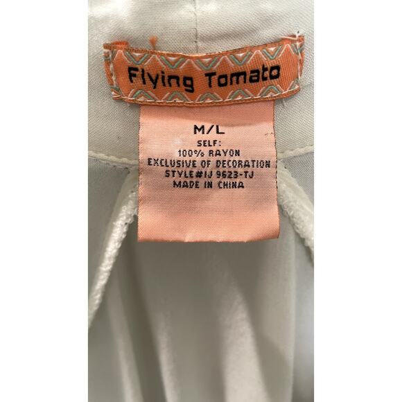 Flying Tomato Boho Floral Kimono Cardigan M/L Open Front Rayon Festival Duster - Picture 4 of 8